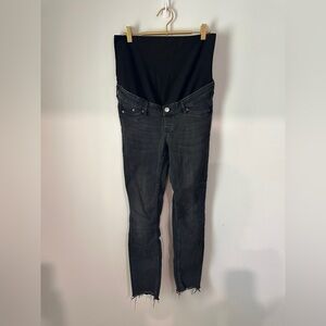 H&M Women's grey/Black Maternity Jeans skinny. Size small pre owned